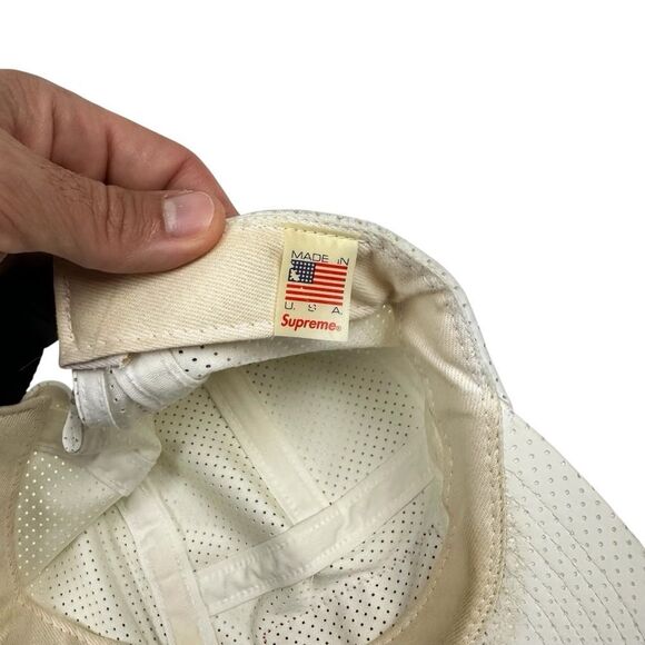 Supreme Perforated Reflective Camp Cap White 2016 5 Panel Skate Hat - Picture 9 of 9